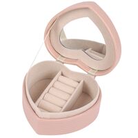 Шкатулка для украшений "В форме сердца с зеркалом" (10,5х9х5 см)