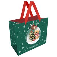 Пакет бумажный подарочный "Christmas bear" (32х26х12 см)