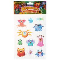 Гелевые многоразовые наклейки. Монстрики