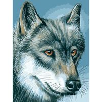 Картина по номерам "Серый волк" (300х400 мм)