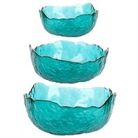 Набор салатников стеклянных "Frost" (3 шт.; зеленый)