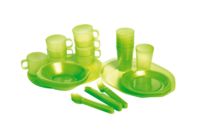 Набор посуды для пикника (45 предметов; зелёный)