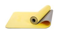 Коврик для йоги и фитнеса Core FM-201 (173х61х0,7 см; желтый/серый)