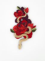 Брошь "Змейка в цветах" (арт. 894-2)