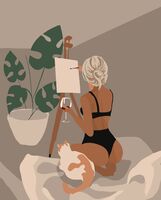 Картина по номерам "Творческий вечер" (400х500 мм)