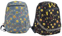 Рюкзак двухсторонний "Emoji" (черно-голубой)