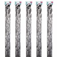 Дождик новогодний (5 шт.; 2 м; серебристый)