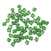 Бусины пластиковые "Граненый биконус" (10 мм; темно-зеленый)