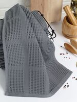 Полотенце вафельное (100х150 см; серый)