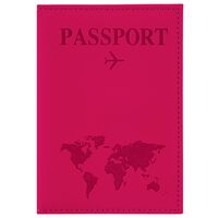 Обложка на паспорт "Passport map" (малиновый)