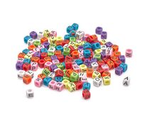 Бусины пластиковые "Русский алфавит" (6 мм; 150 шт.; микс цвета)