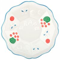 Тарелка глубокая фарфоровая "Виноград" (215х38 мм)