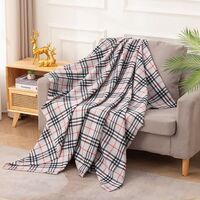 Плед-покрывало "Клетка бербери на сером" (150х200 см)