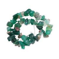 Бусины из натурального камня "Зеленый агат" (40 шт.)