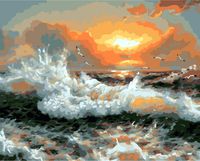 Картина по номерам "Взволнованное море" (400х500 мм)
