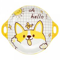 Блюдо фарфоровое "Просыпайся" (240х207х30 мм)