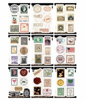 Набор виниловых наклеек "Штампы печати марки №2"