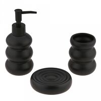 Набор для ванной комнаты "Гало" (3 предмета; чёрный)