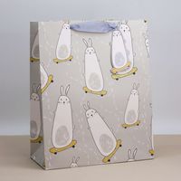 Пакет бумажный подарочный "Animal hare" (32х26х12,5 см)