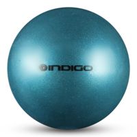 Мяч для художественной гимнастики (19 см; голубой с блестками)
