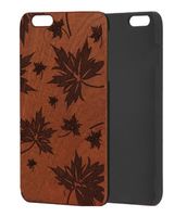 Чехол Case Wood для iPhone SE 2020/2022 (сапеле/листья)