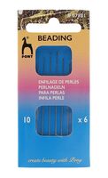 Иглы для бисера №10 "Beading" (6 шт.; с серебряным ушком)