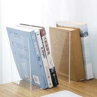 Подставка-органайзер для книг "Прозрачная" (2 шт.)