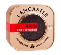 Чай черный листовой "Lancaster. Пуэр с клубникой" (75 г; в банке)