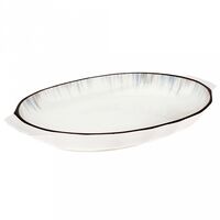 Блюдо фарфоровое "Полярные зори" (318х190х38 мм)