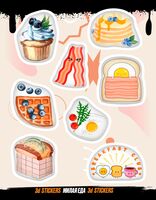 Набор 3D наклеек "Милая еда"