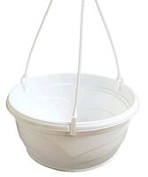 Пoдвecнoй цветочный гopшoк "Beнeция" (2,75 л; белый)