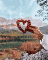 Картина по номерам "Сердце в долине гор" (400х500 мм)