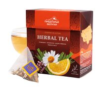 Чай травяной "Herbal tea. Ромашка, зизифора, цедра лимона, лемонграсс" (18 пирамидок)