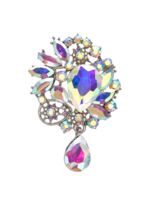 Брошь "Императрица" (радужный в серебре)