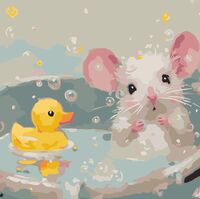 Картина по номерам "Водные процедуры" (200х200 мм)