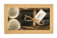 Набор "Черные свечи с подсвечниками" (2 шт.)