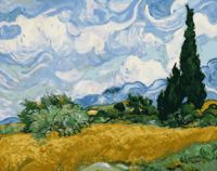 Картина по номерам "Ван Гог. Пшеничное поле с кипарисом" (400х500 мм)