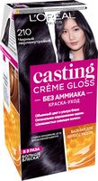 Краска-уход для волос "Casting Creme Gloss" тон: 210, чёрный перламутровый