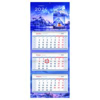 Календарь настенный квартальный на 2024 год "Магия гор" (33х81 см)