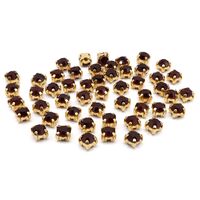 Стразы для рукоделия "Хрусталик" (4 мм; 50 шт.; красный)