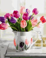 Картина по номерам "Ваза с тюльпанами" (400х500 мм)