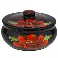 Пельменница керамическая "Мак чёрный" (1,25 л)