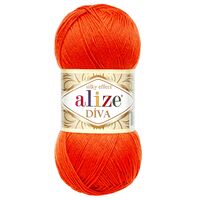 Пряжа "Diva №37" (100 г; 350 м; оранжевый)