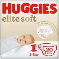 Подгузники "Elite Soft 1" (3-5 кг; 20 шт.)