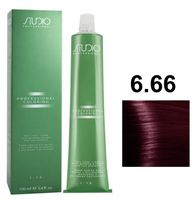 Крем-краска для волос "С экстрактом женьшеня и рисовыми протеинами" тон: 6.66, темный интенсивный красный блонд