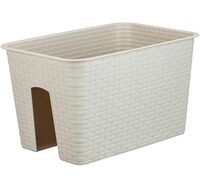 Кашпо "Ротанг" (12 л; белое)