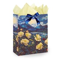 Пакет бумажный подарочный "3D Flowers" (23х18х10 см)