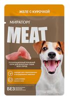 Корм влажный для собак "Meat" (80 г; желе с курочкой)