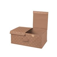 Коробка складная с крышкой "Шоколадный горошек" (50х30х20 см)