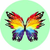 Набор подставок под кружку флуоресцентных "Бабочки"